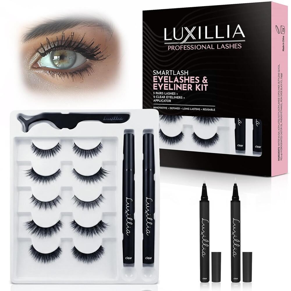 Luxillia SMARTLASH 2-in-1 False Lash & Liner Kit – 5 Pairs